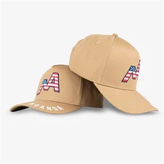 Capuchard de baseball de motif national brun clair brun clair