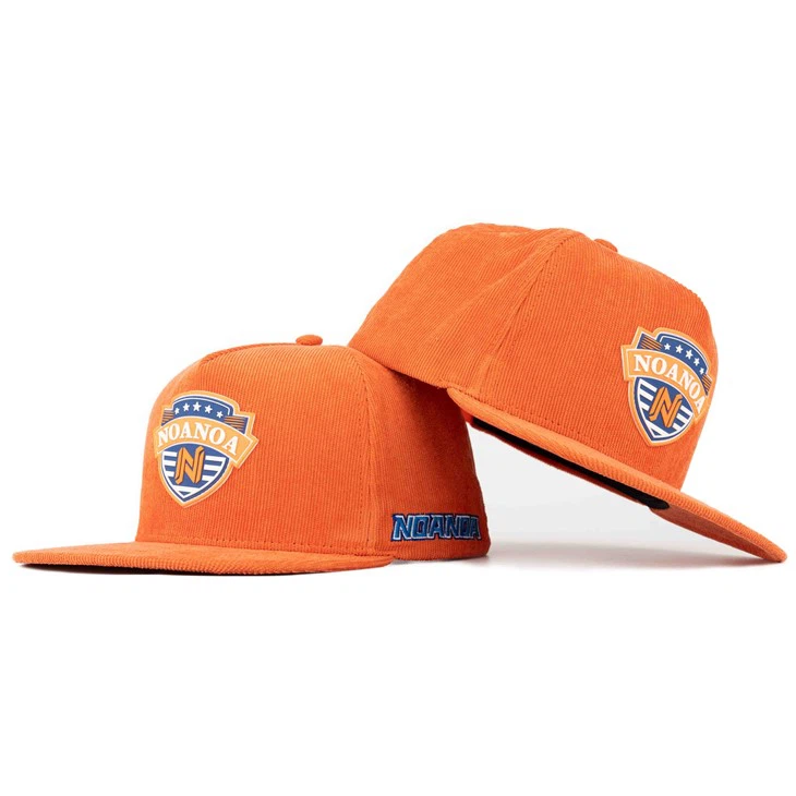 Chapeau structuré en velours côtelé personnalisé TCAP, chapeau structuré à 5 panneaux de basket-ball à haute couronne